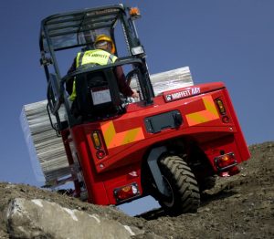 Forklift truck operating in hot weather Forklift truck operating in hot weather