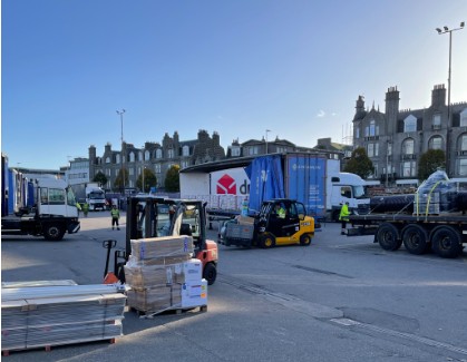 Loading and Unloading with Pedestrians in the vicinity
